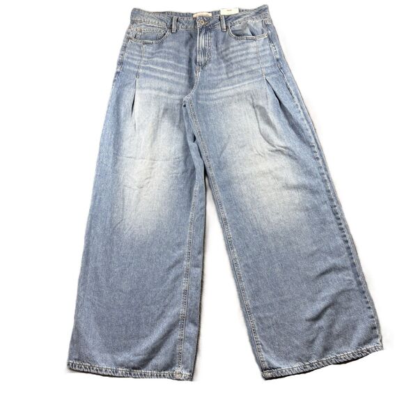 Lucky Brand Denim - Lucky Brand Women Jeans NEW Pleated Denim Luxe Palazzo Wide Leg Baggy 10/30 P229